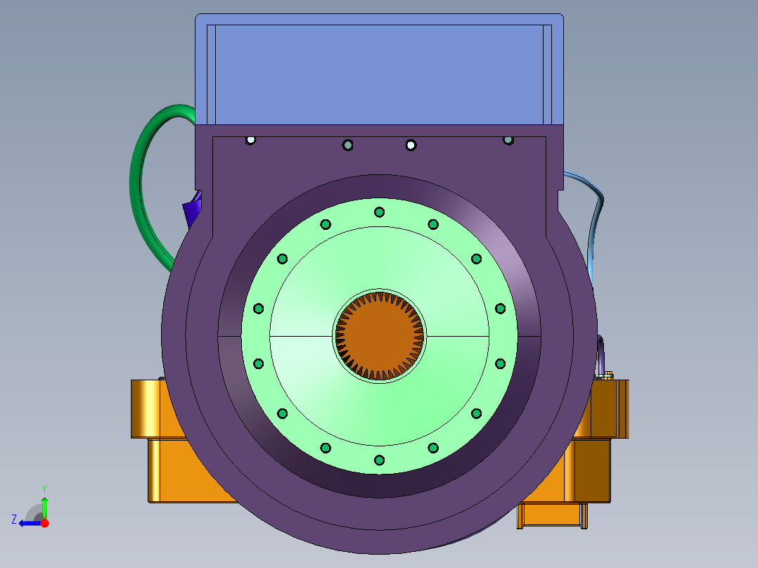 车载燃气涡轮引擎右视图