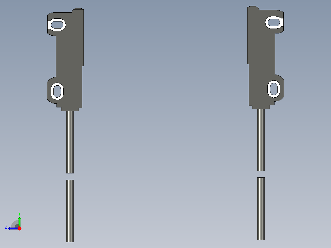 基恩士FU-E11_kc图纸模型右视图