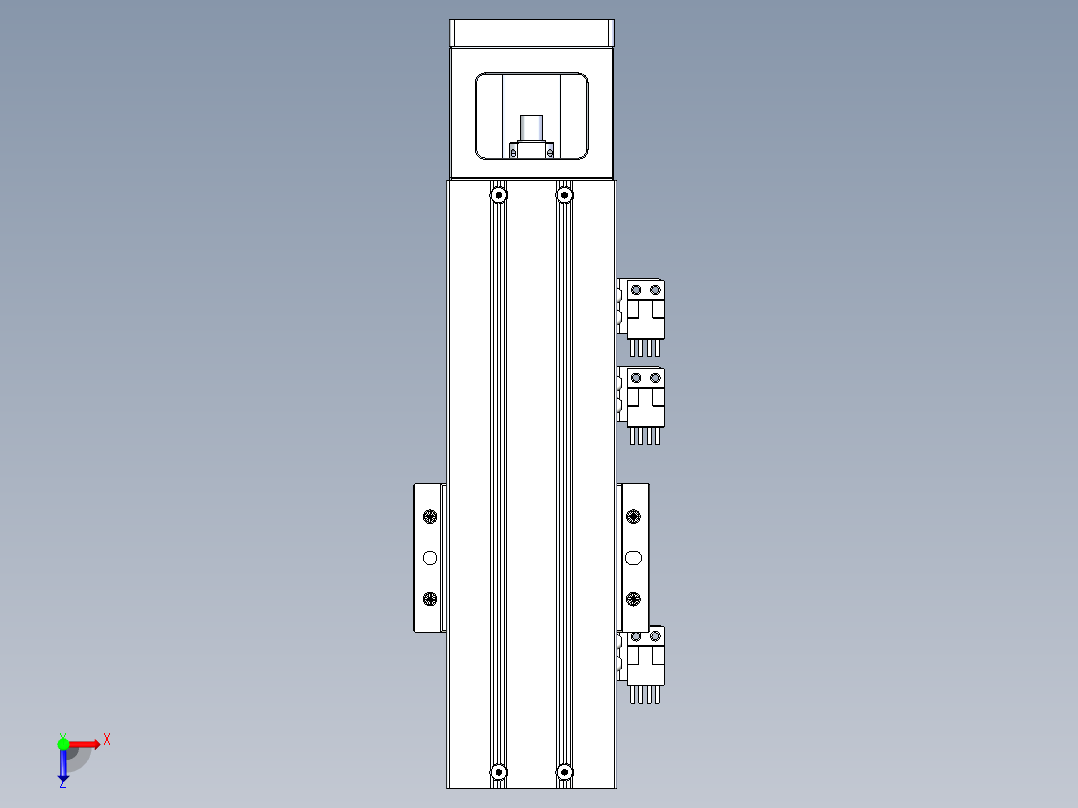 TPA-KNR-60E-1205C-L100A1-M-H40-N3线性模块铝制底座俯视图