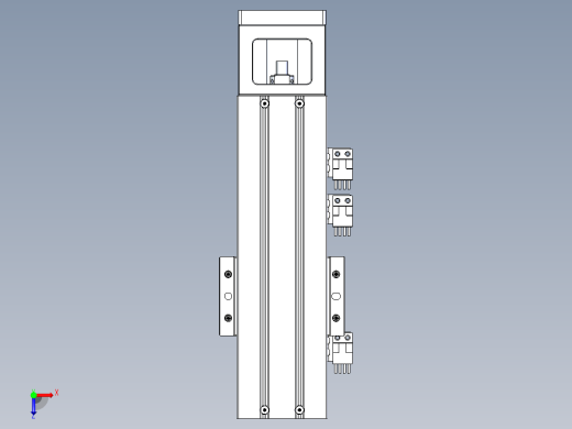 TPA-KNR-60E-1205C-L100A1-M-H40-N3线性模块铝制底座俯视缩略图
