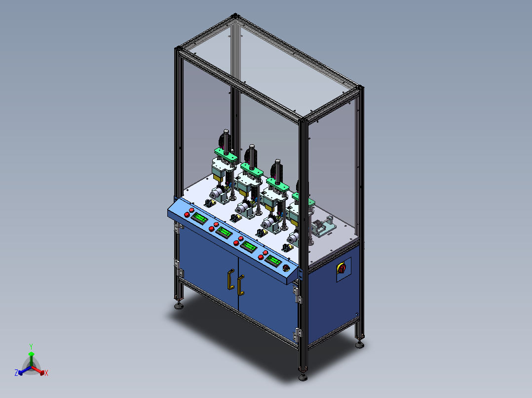 小型电机正反转测试设备sw20可编辑正等轴测图
