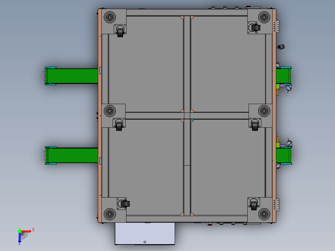 双工位漏液测试机sw18俯视图