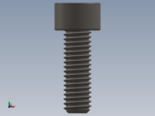 Screw_DIN_912_M6x18F_A2.SLDPRT公制内六角螺钉前视缩略图