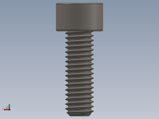 Screw_DIN_912_M6x18F_A2.SLDPRT公制内六角螺钉后视缩略图