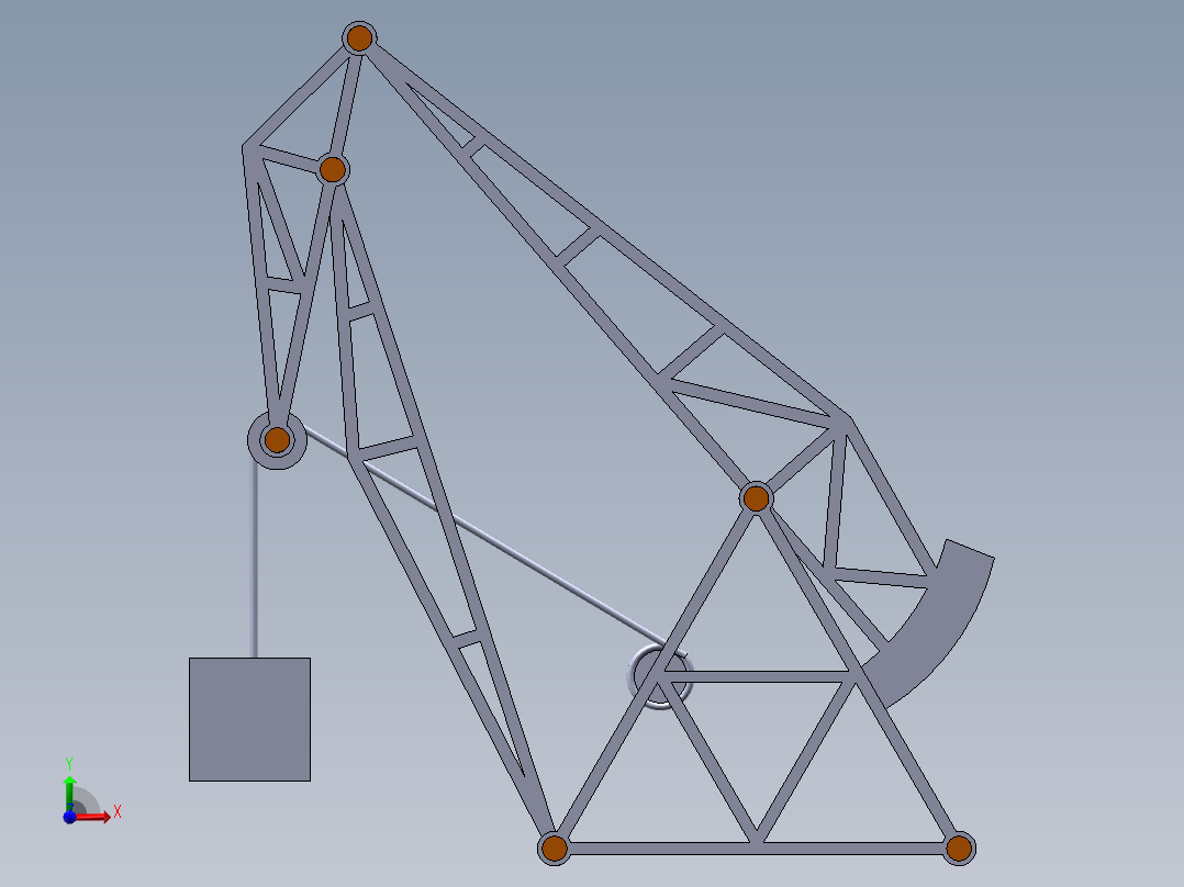 鹤式起重机2前视图