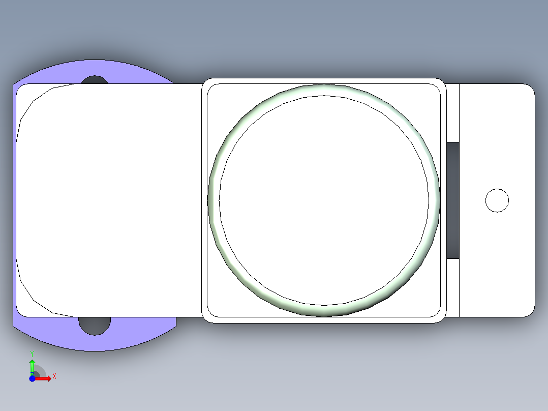 锁螺丝机头前视图