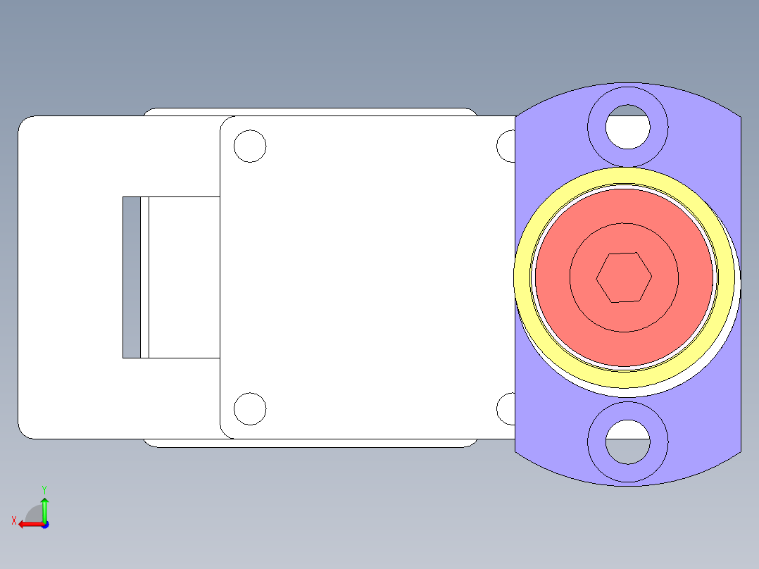 锁螺丝机头后视图