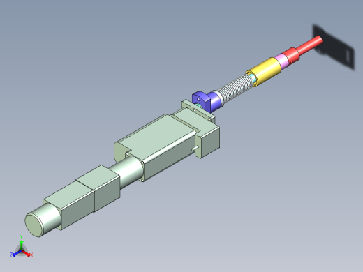 锁螺丝机头正等轴测缩略图