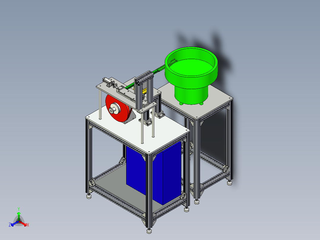 切胶机正等轴测图