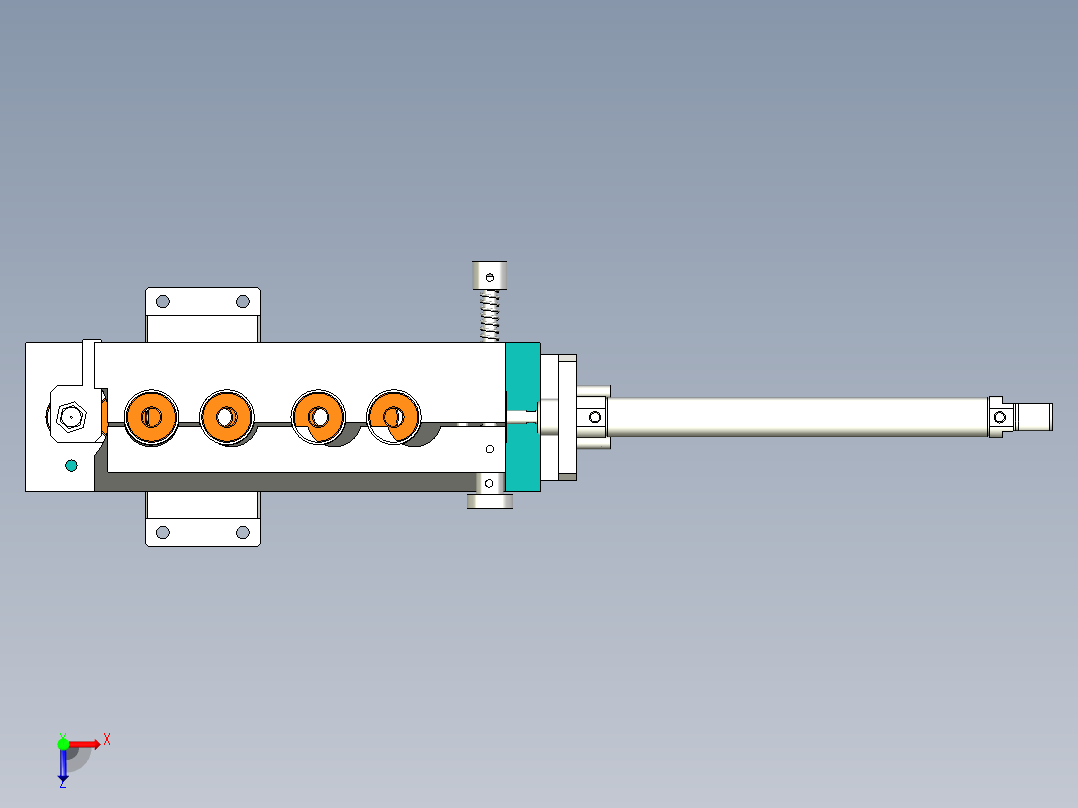 多管轴承上料机构俯视图