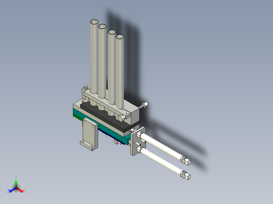 多管轴承上料机构正等轴测图
