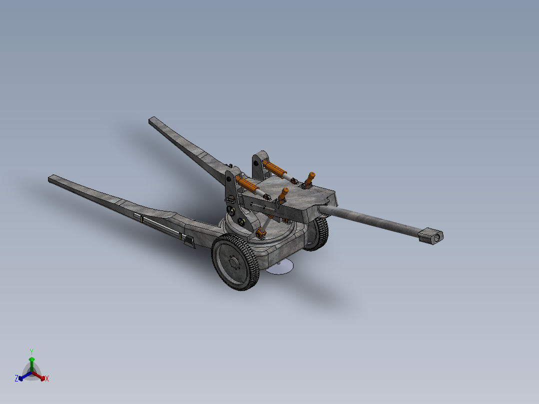 大炮(20)正等轴测图