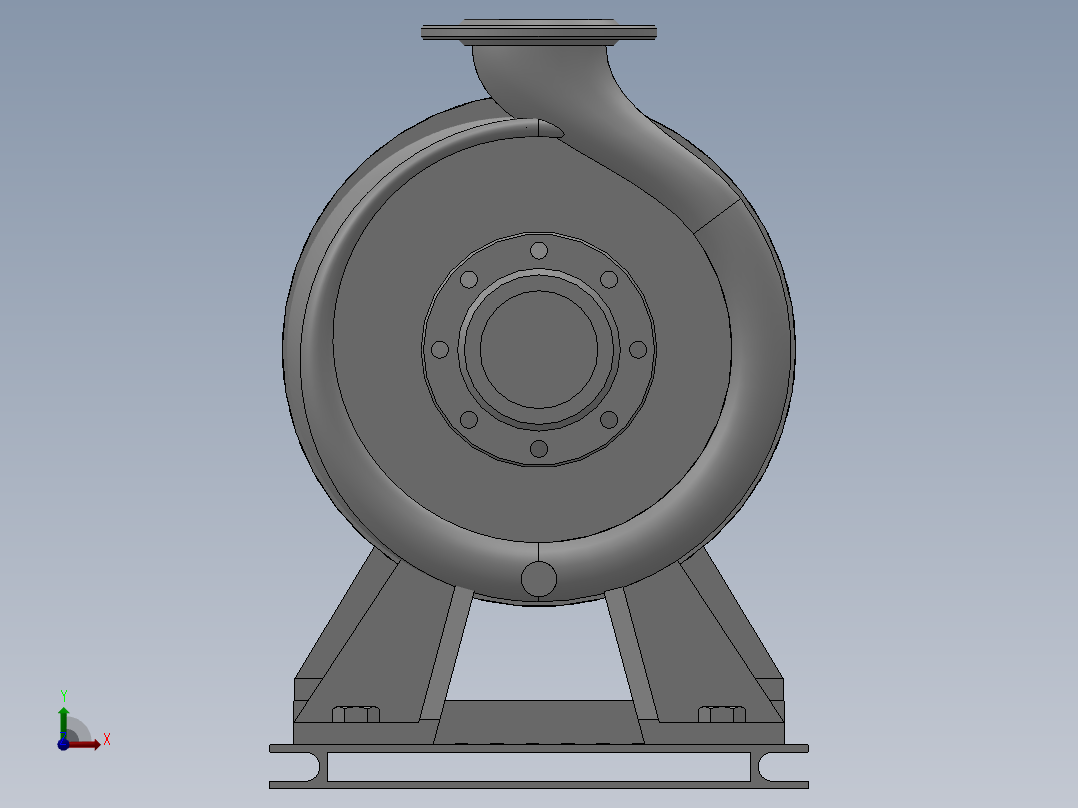 ISW╱IHW系列管道离心泵[ISW125-315B]前视图