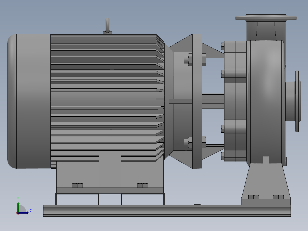 ISW╱IHW系列管道离心泵[ISW125-315B]左视图