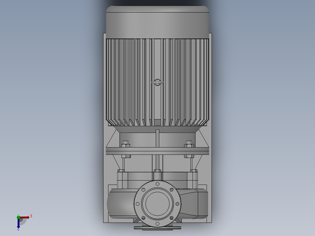 ISW╱IHW系列管道离心泵[ISW125-315B]俯视图