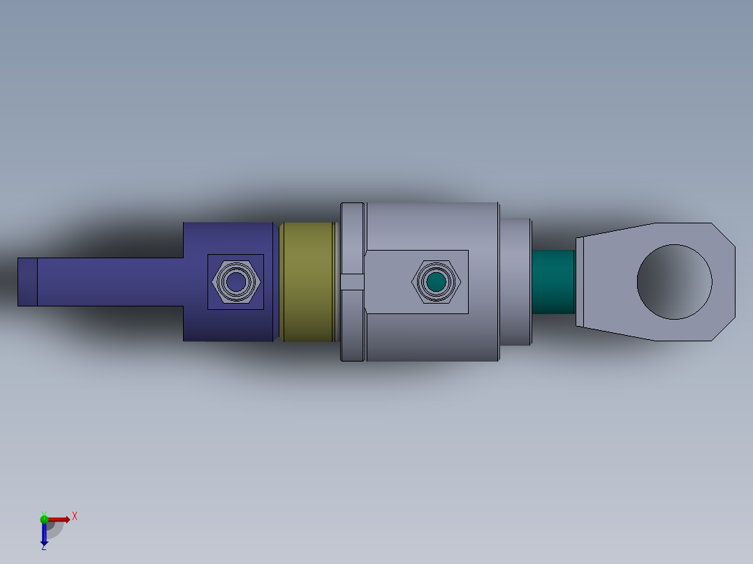 焊接式液压缸俯视图