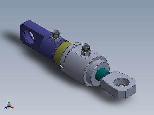 焊接式液压缸正等轴测缩略图
