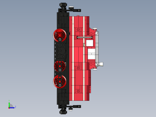 火车机车列车diesellok-v60-608-blue-brixx-1833-模型格式为 stp左视缩略图