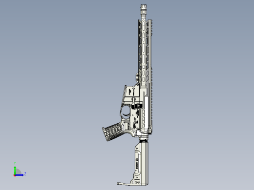 手枪左轮冲锋枪老式狙击步枪设计3D图纸cmmg-mk4-banshee-1 1 STP左视缩略图