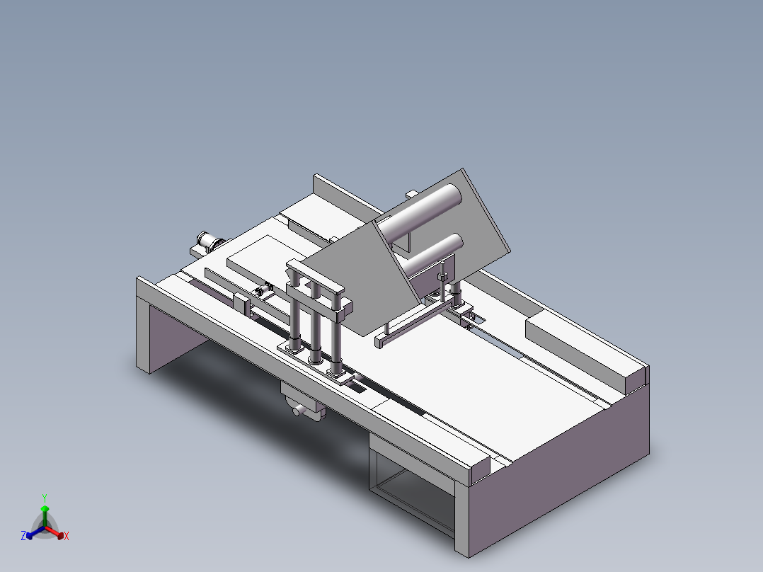 板面覆膜装置正等轴测图