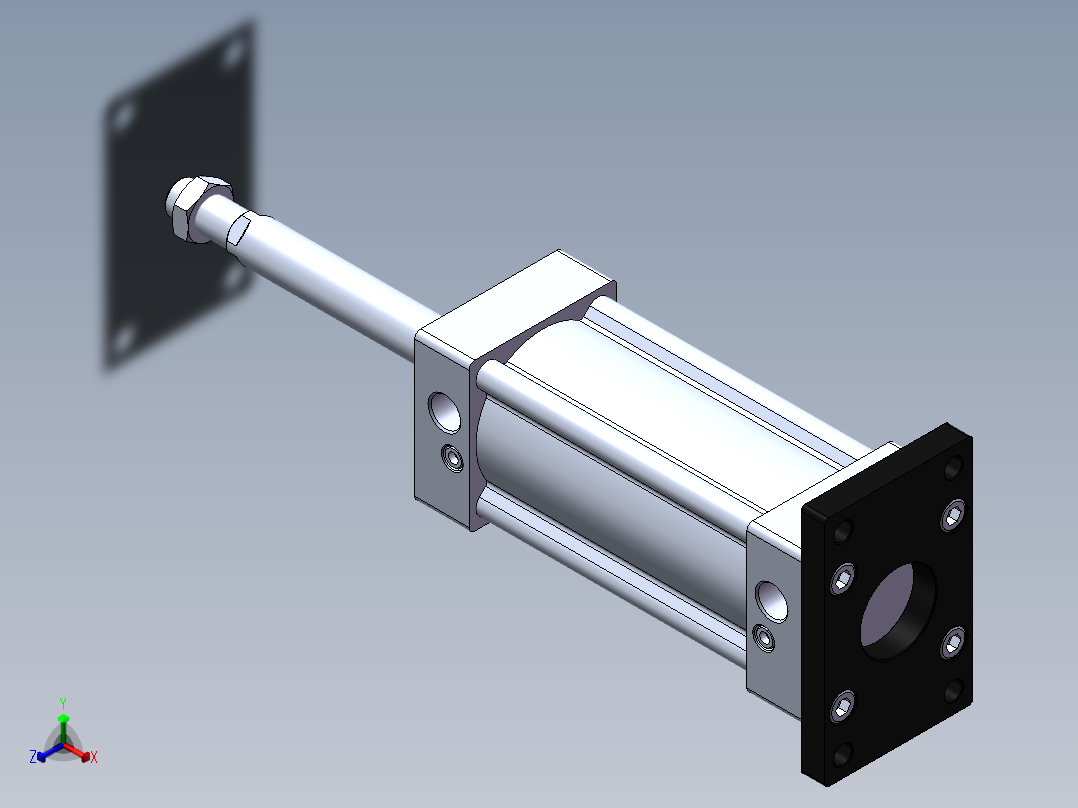 气缸SU63x100FB正等轴测图