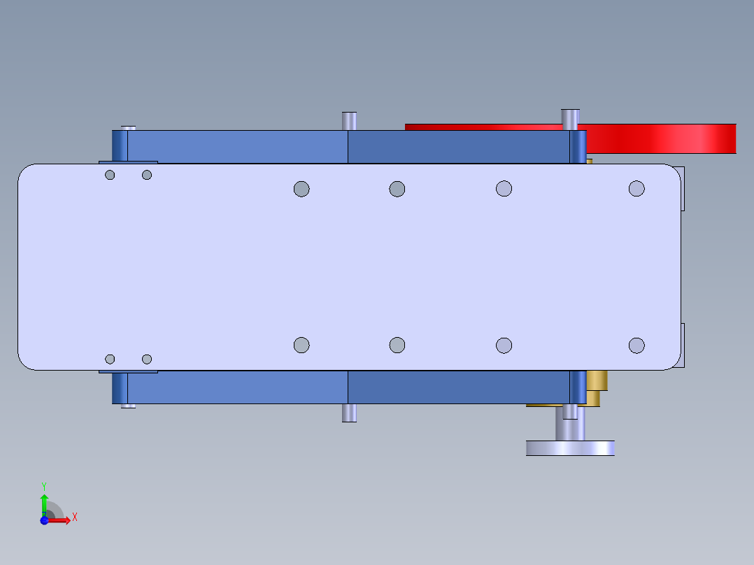 单双缸侧梁蒸汽机结构前视图