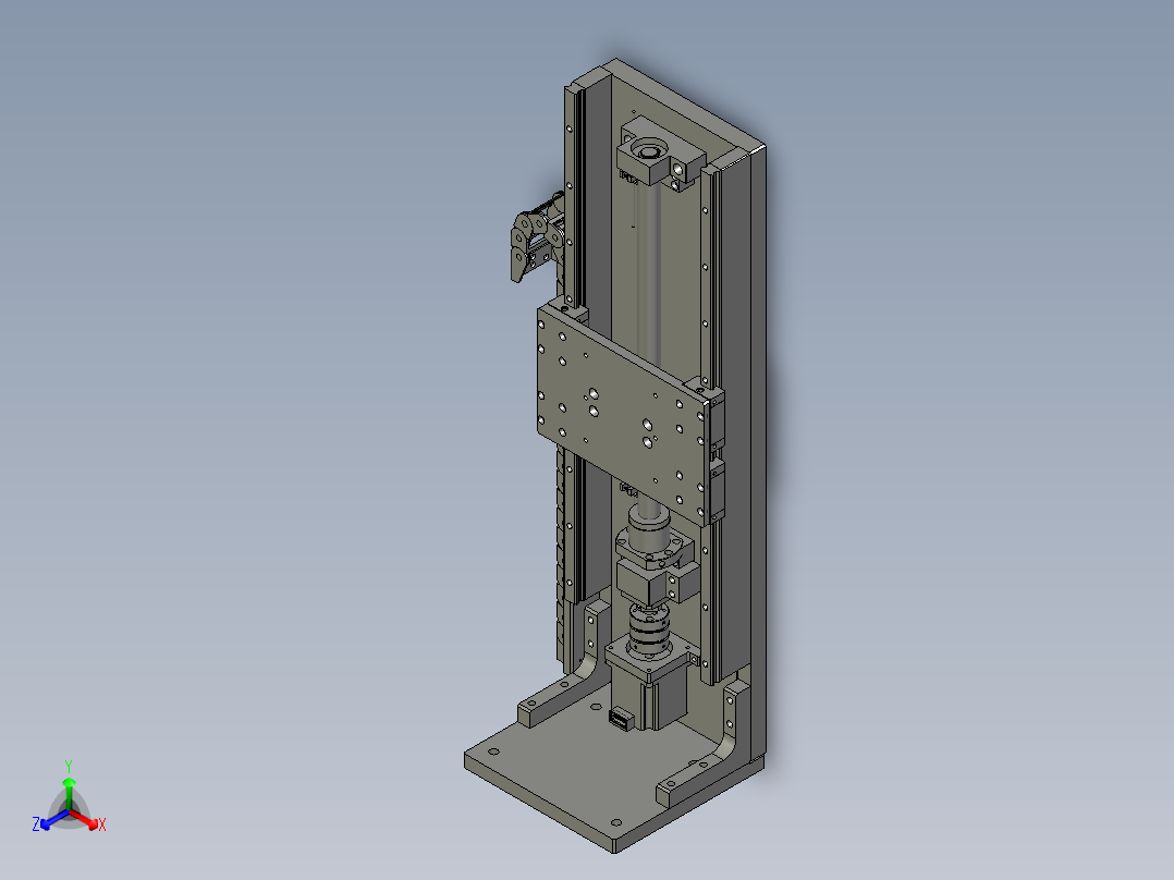 丝杆模组正等轴测图