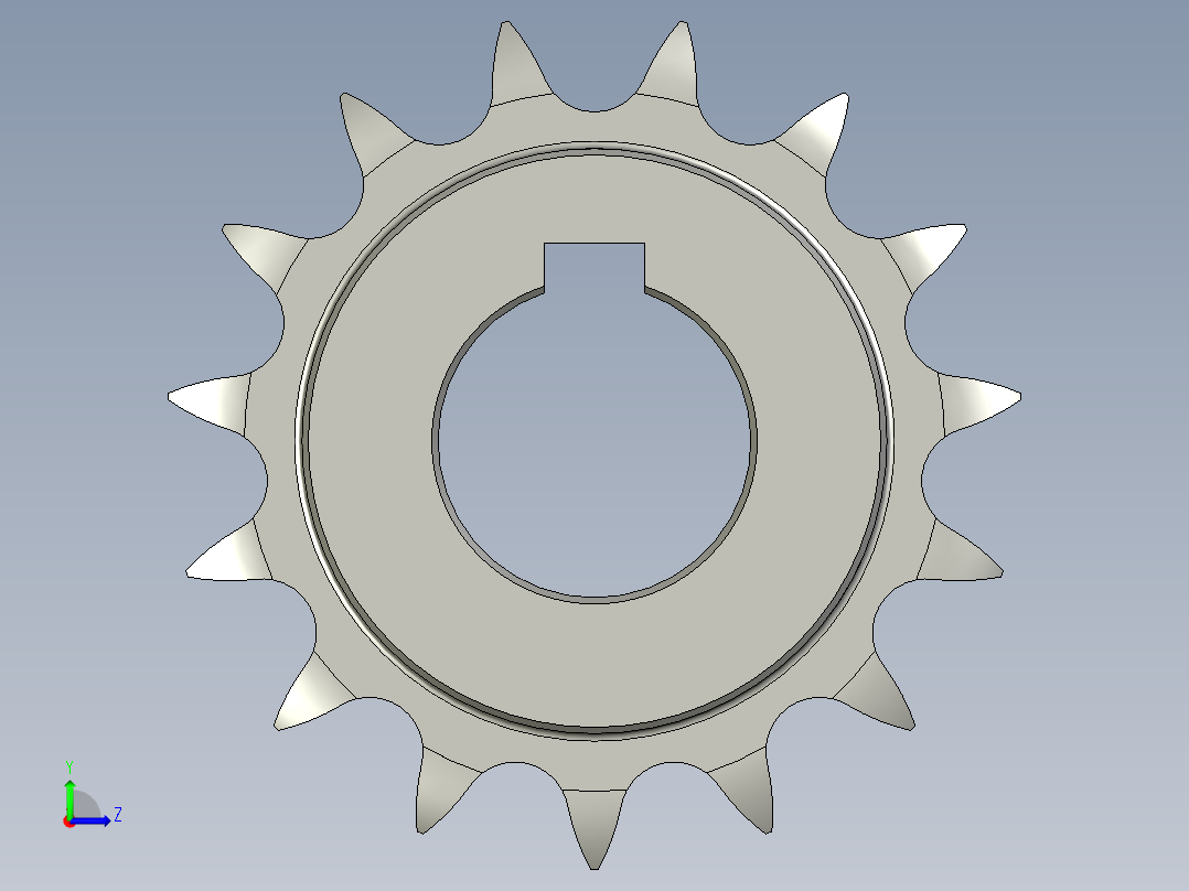 204-012动力链轮15Z08B左视图
