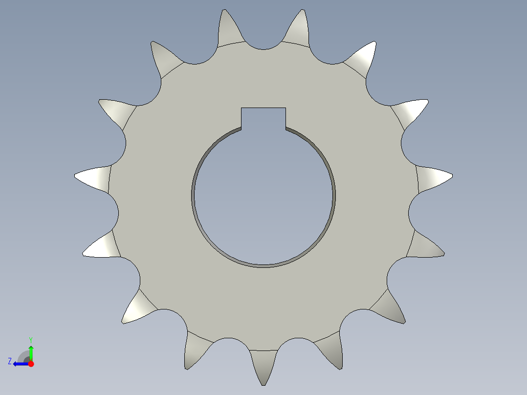 204-012动力链轮15Z08B右视图