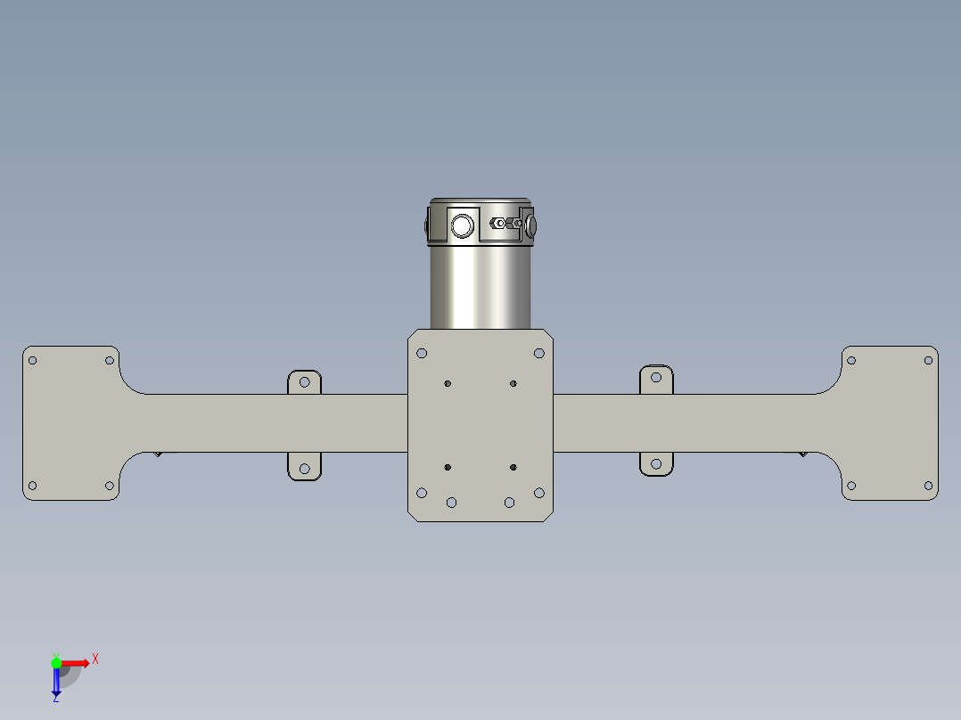 蜗轮丝杠式安装提升装置俯视图
