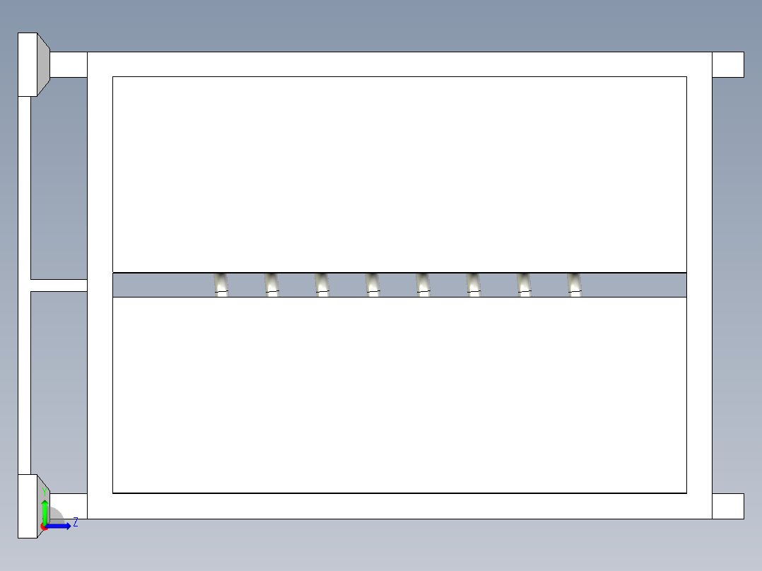 包裹架骨架料架左视图