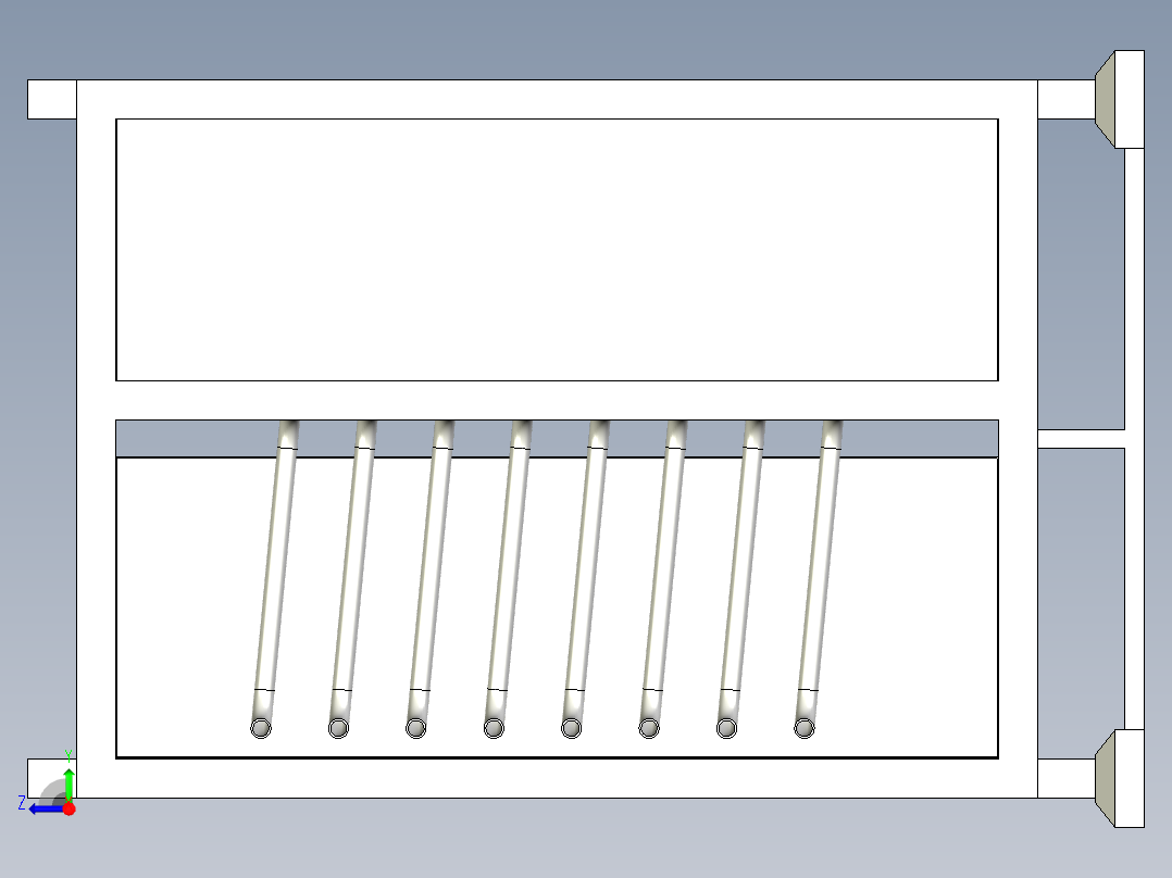 包裹架骨架料架右视图