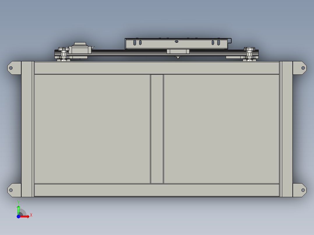 电梯轿厢门板平面度的检测装置前视图