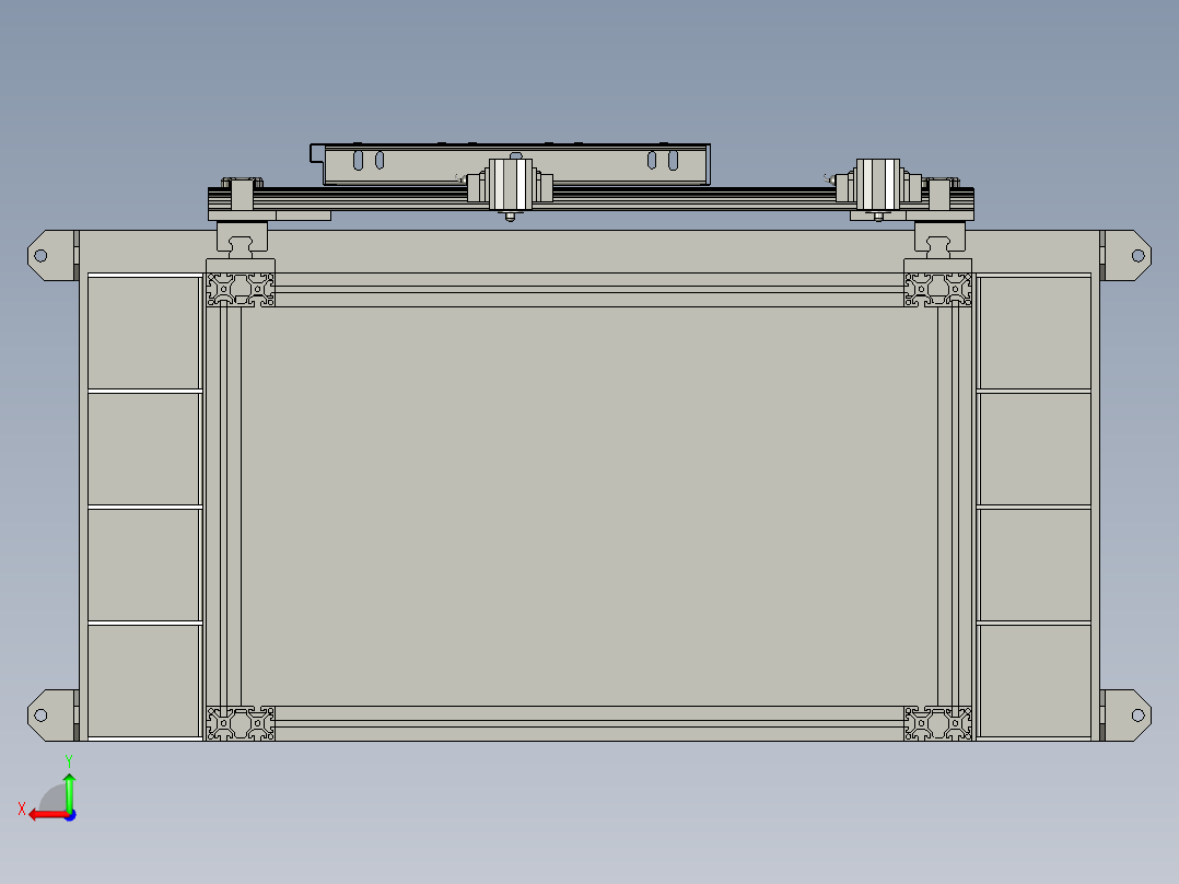电梯轿厢门板平面度的检测装置后视图