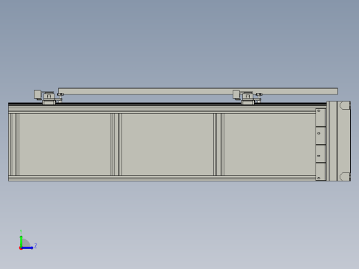 电梯轿厢门板平面度的检测装置左视缩略图