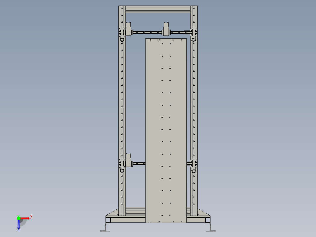 电梯轿厢门板平面度的检测装置俯视图