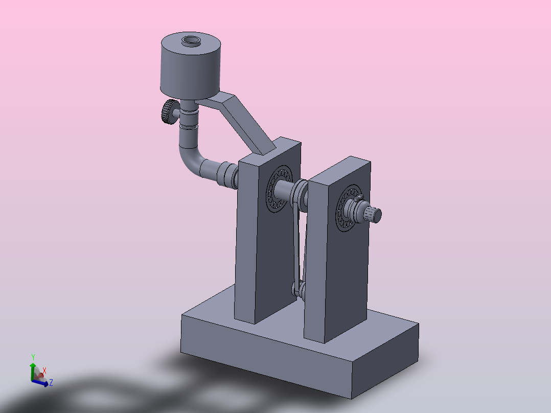 单向器定套的打油工装主视图