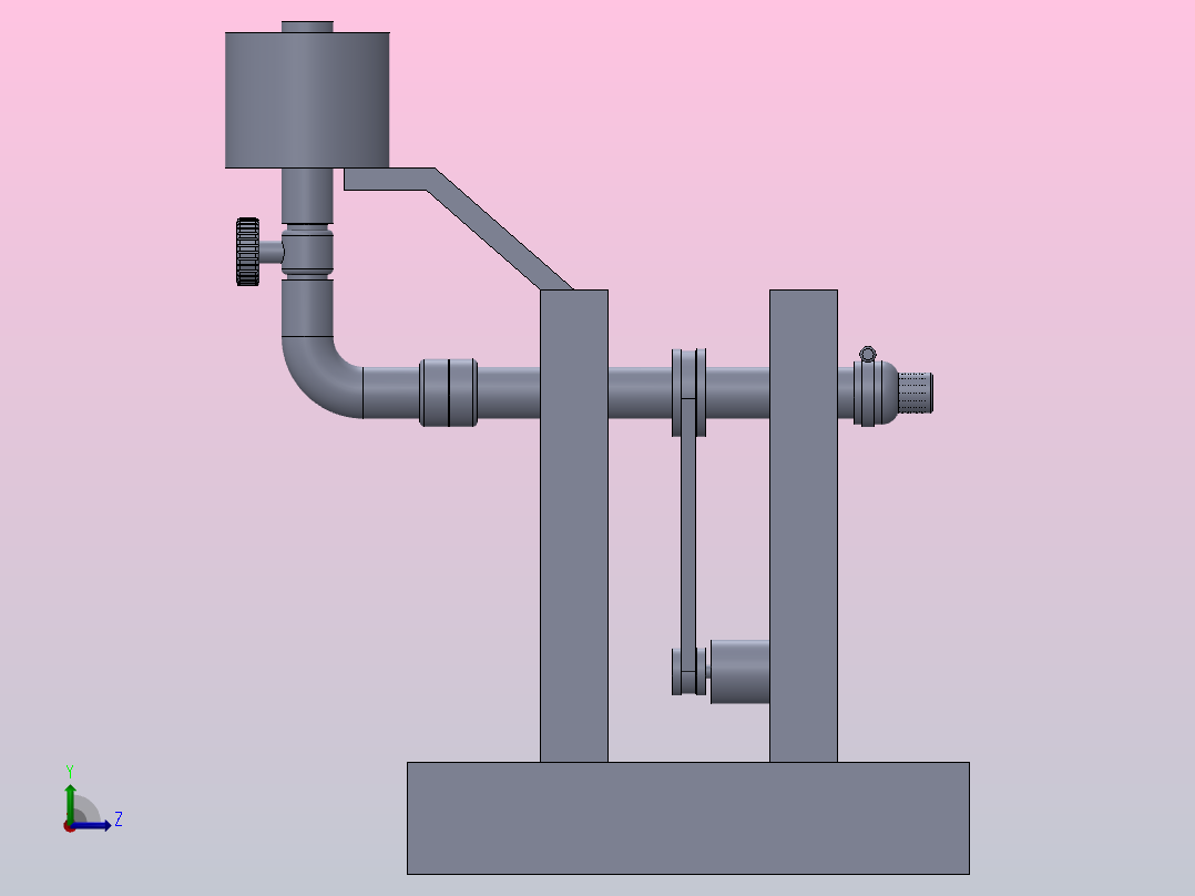 单向器定套的打油工装左视图