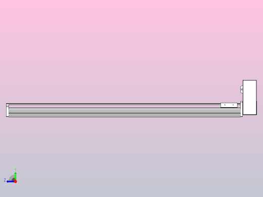皮带直线轴半封闭可选导轨TPA-HNB-85D-90-L950-LU-Y-P20-N3右视缩略图