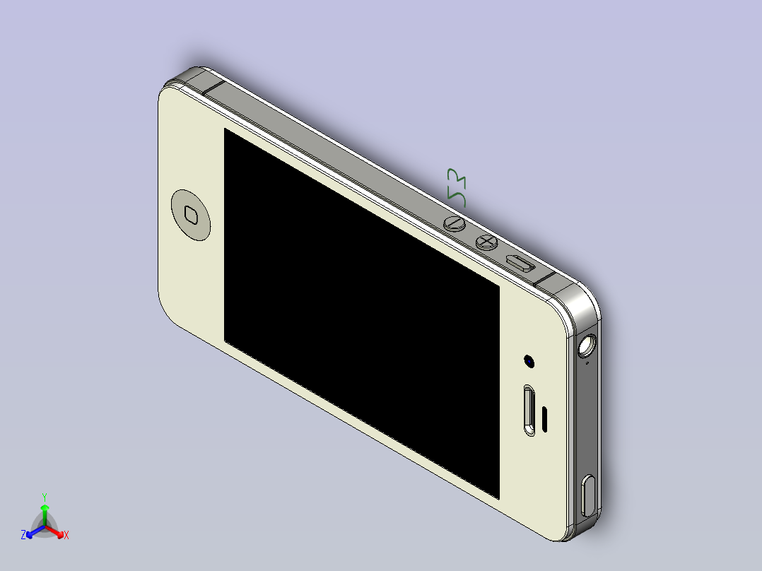 练习Iphone 4s正等轴测图