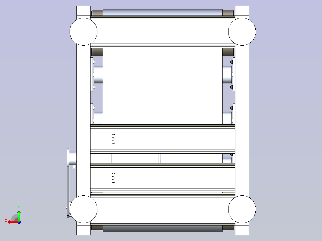 小型皮带机后视图