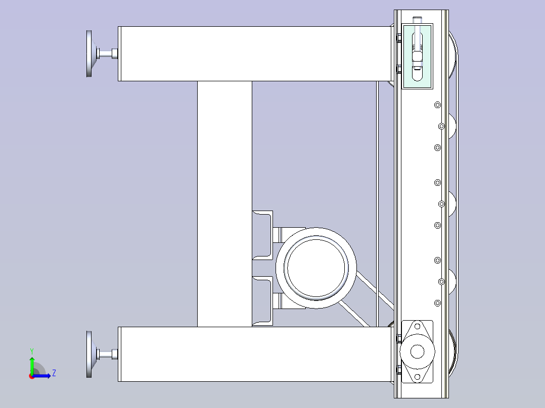小型皮带机左视图