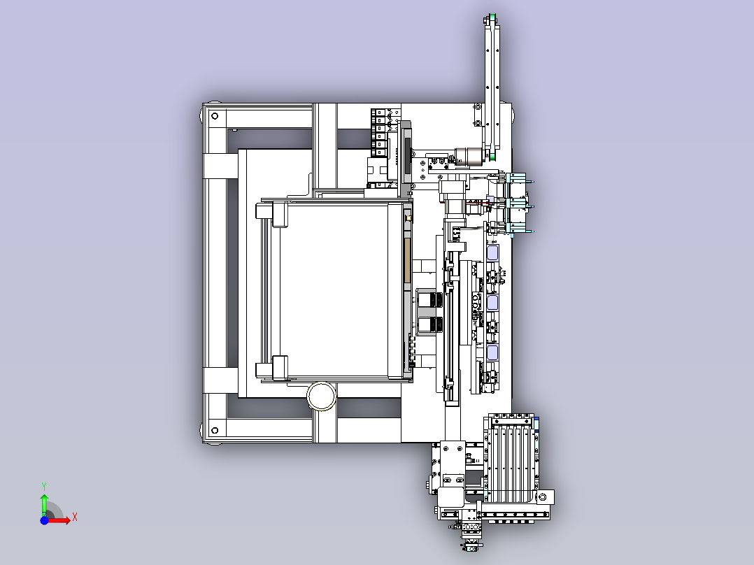 功率电感线圈测试机3D图纸前视图