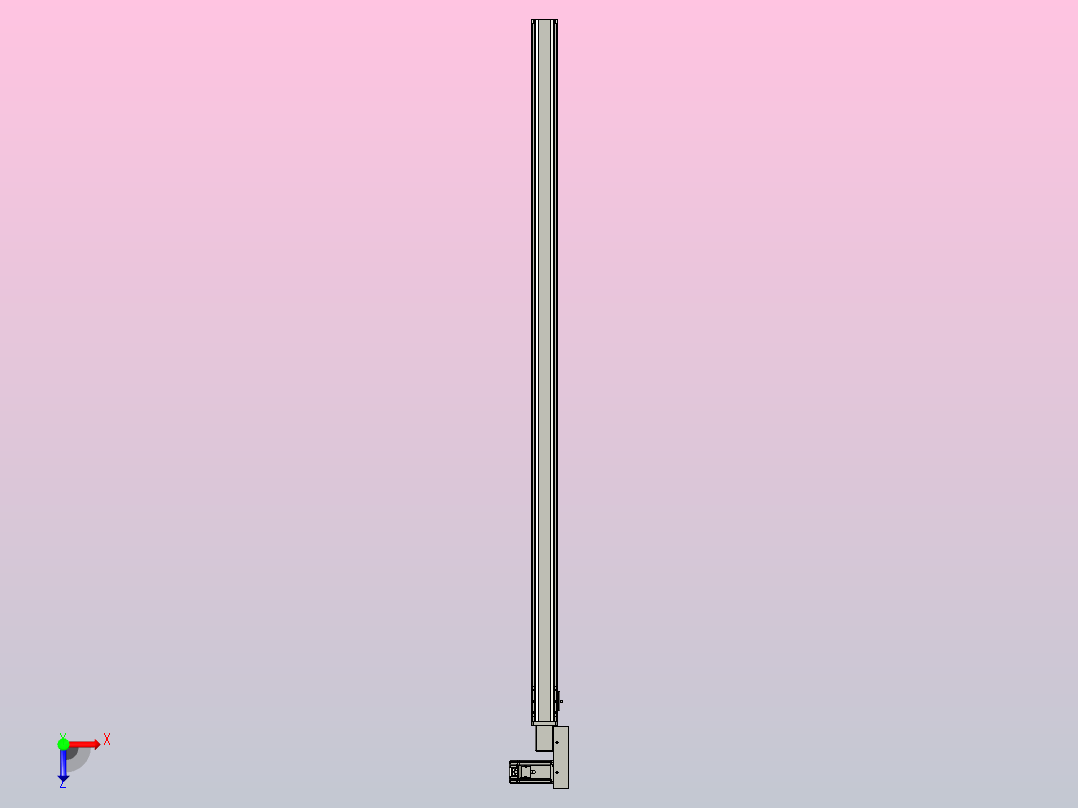 皮带直线轴半封闭可选导轨TPA-HNB-65S-90-L1700-MR-C-P10-N3俯视图