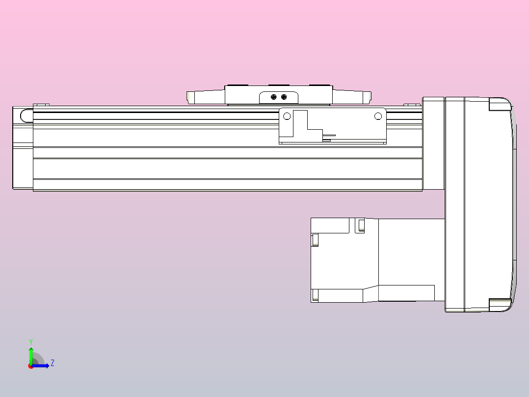 滚珠丝杠直线轴内置导轨TPA-GCR-40-1210C-L50-MP-M10-N3左视图