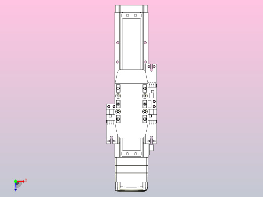 滚珠丝杠直线轴内置导轨TPA-GCR-40-1210C-L50-MP-M10-N3俯视缩略图