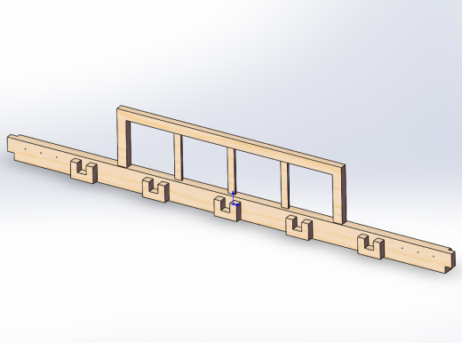 简易实用上下层木床3D数模图纸+Solidworks设计缩略图