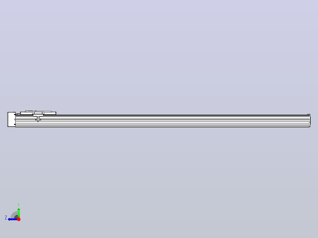 滚珠丝杠直线轴带导轨全封闭TPA-HCR-140D-2010C-L1250-ML-C-P40-N3右视图