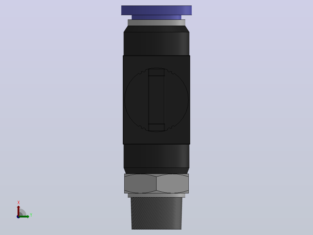 HVSF 由螺纹端流向插管端型_HVSF 03-12(B)俯视图