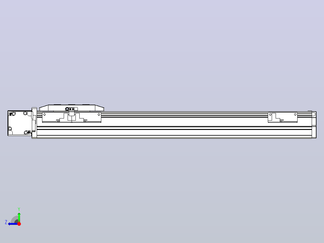 机器人皮带驱动直线轴TPA-GCB-50-P42-L350-DL-M10-N3右视图
